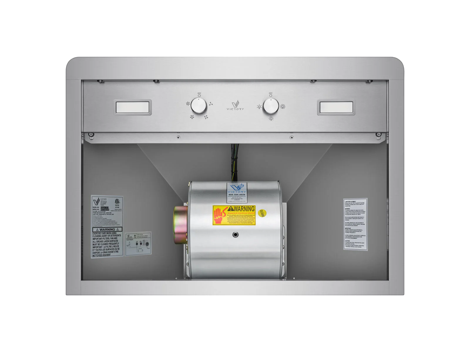 30 Inch Wall Mounted Range Hood with 450 CFM Remote Blower - VICTORY Elegant - Image 5