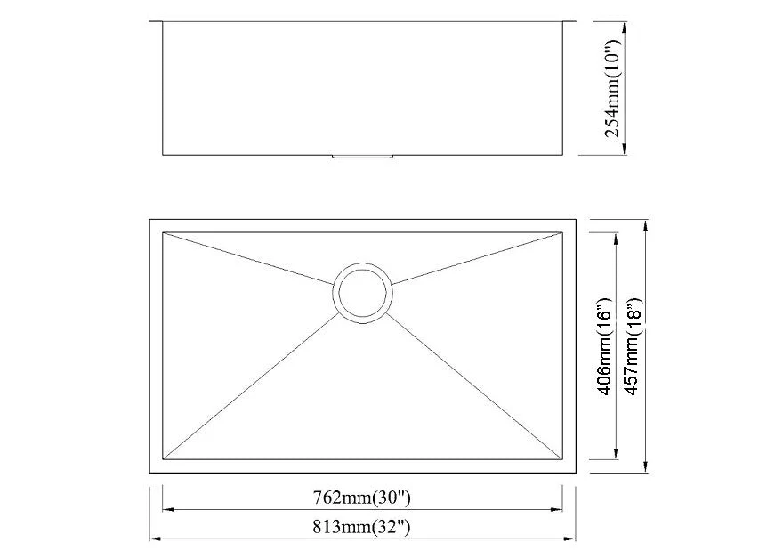 32" Single Bowl Under-Mount Sink - KS510 - Image 5