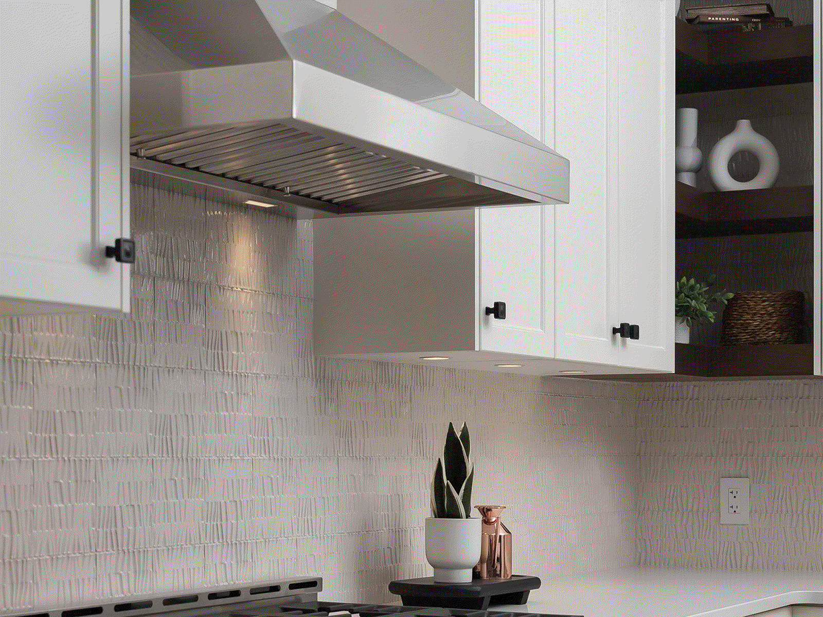 36 Inch Wall Mount Range Hood with 450/600 CFM Remote Blower - VICTORY Twister - Image 4