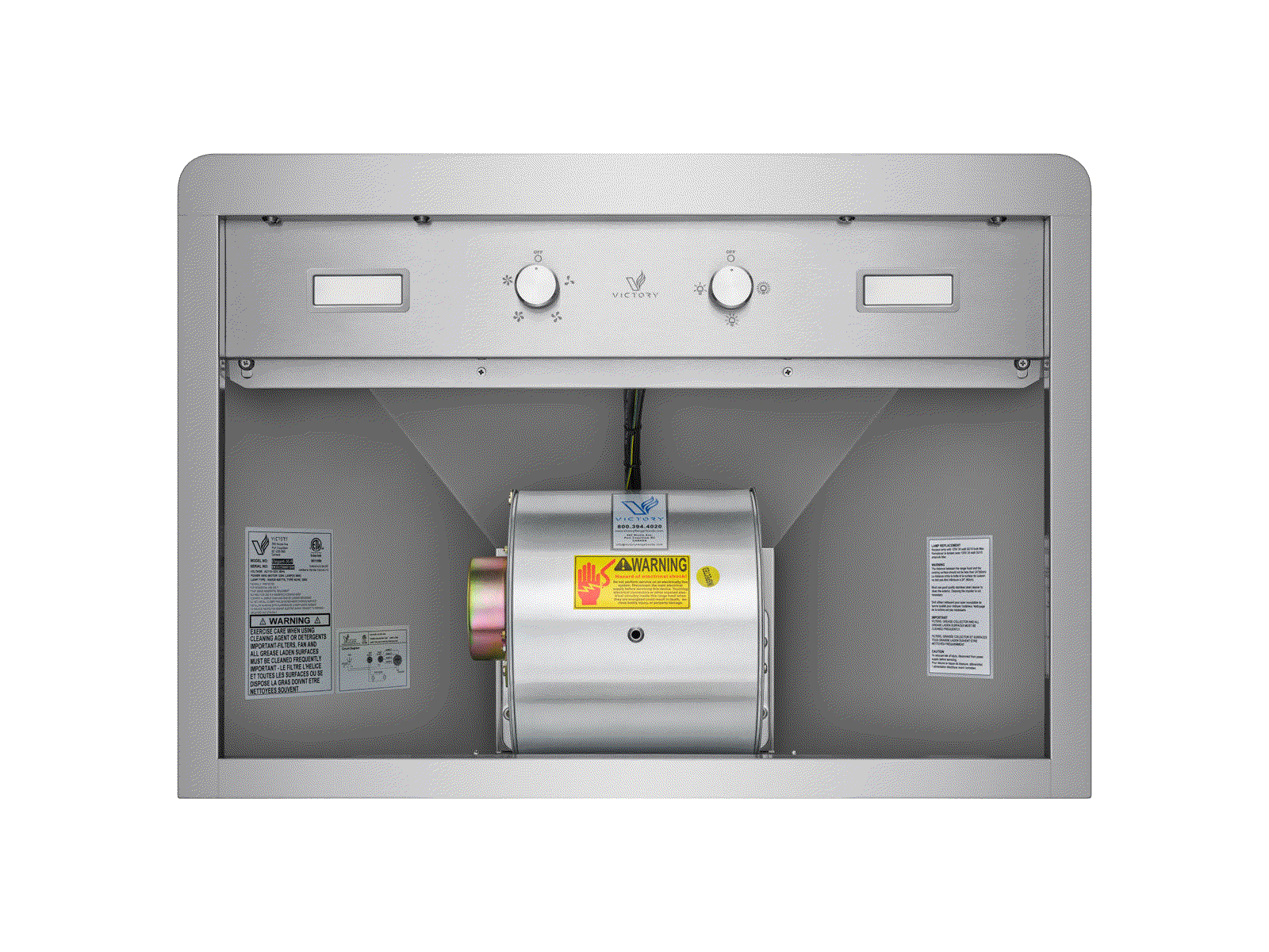 36 Inch Wall Mounted Range Hood with 450 CFM Remote Blower - VICTORY Elegant - Image 5