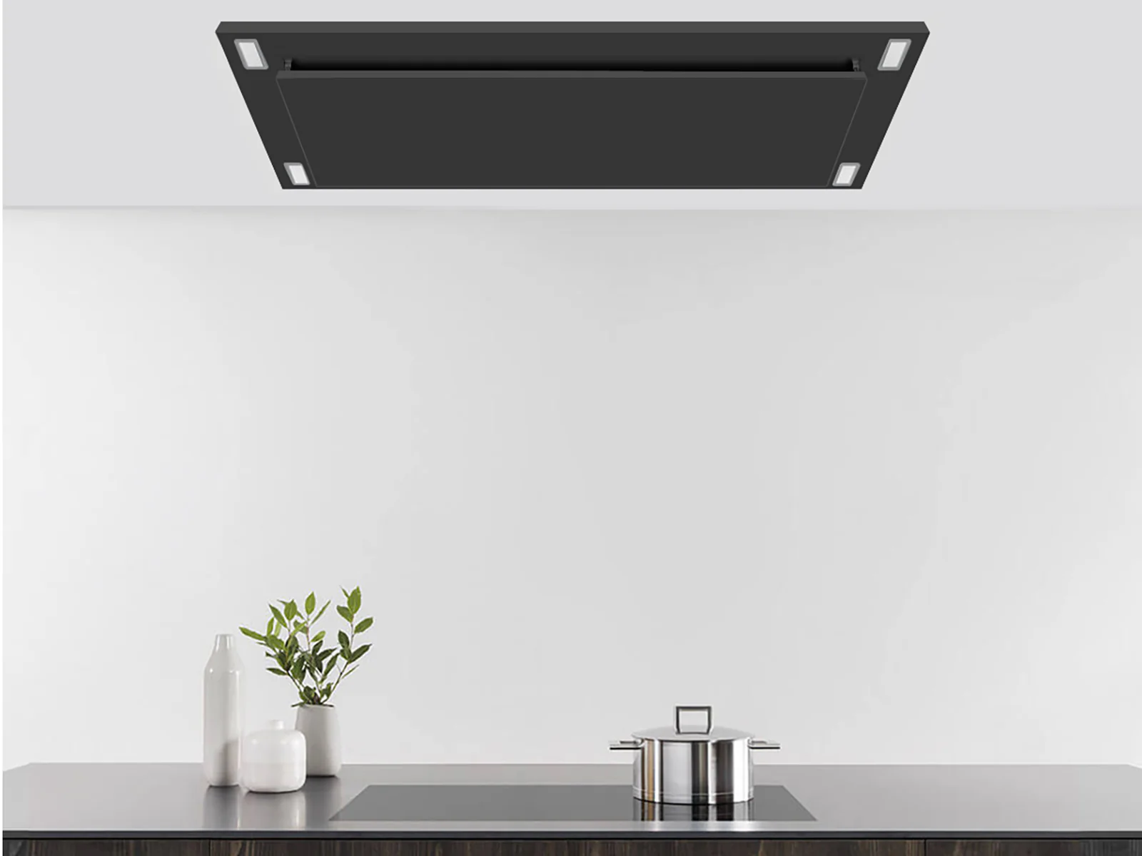 600 CFM Black Flush Ceiling Mount Range Hood - VICTORY Sunset - Image 3