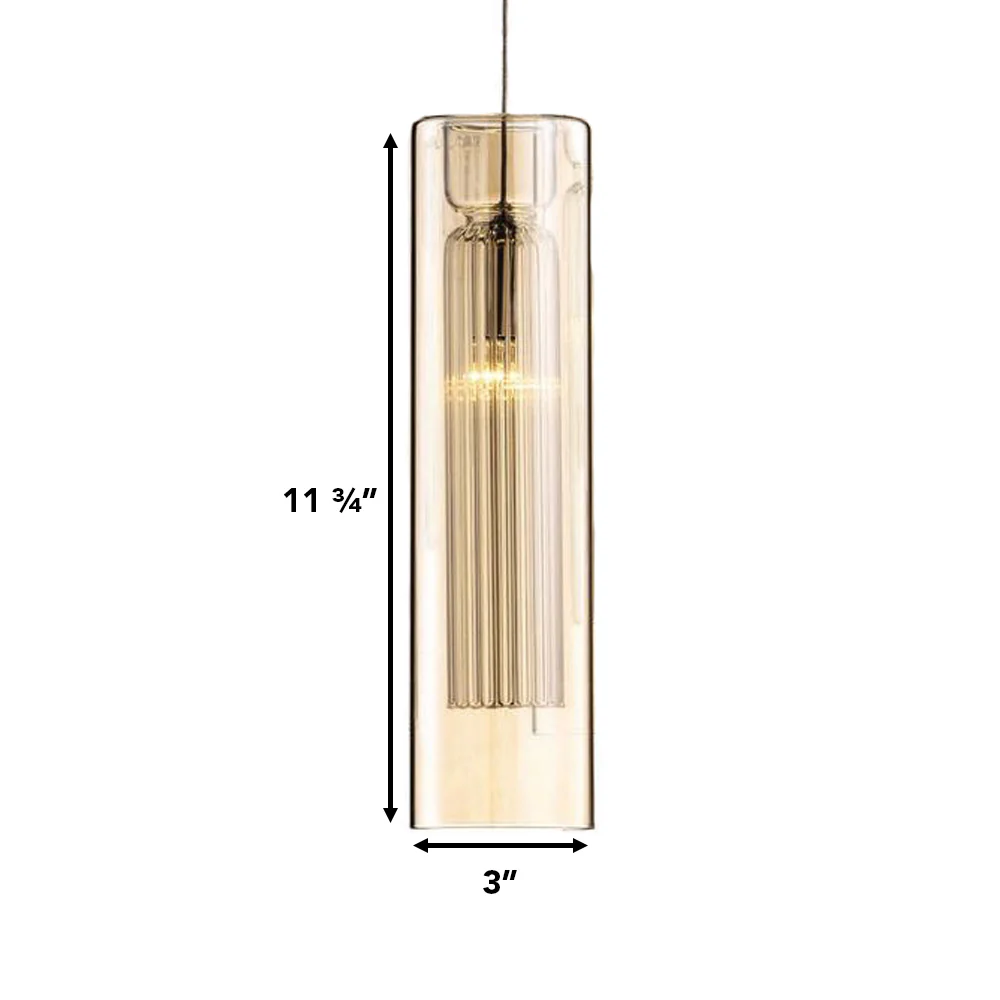 Cylindrical 4-Light Pendant Ceiling Fixture - Image 2