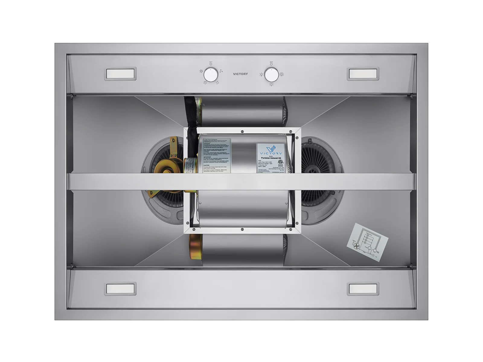 36 Inch Island Range Hood 750 CFM - VICTORY Twister Island - Image 7