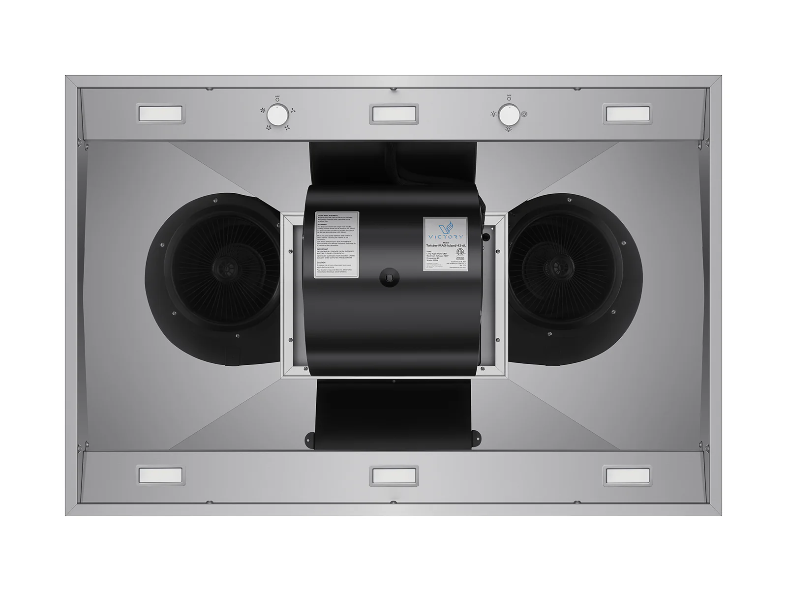 36 Inch Island Range Hood 1200 CFM - VICTORY Twister MAX Island - Image 6